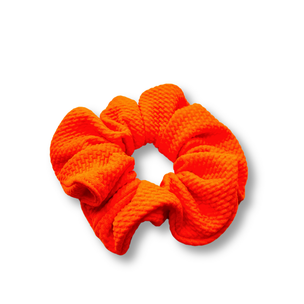 Neon Orange Bullet Mini Scrunchie
