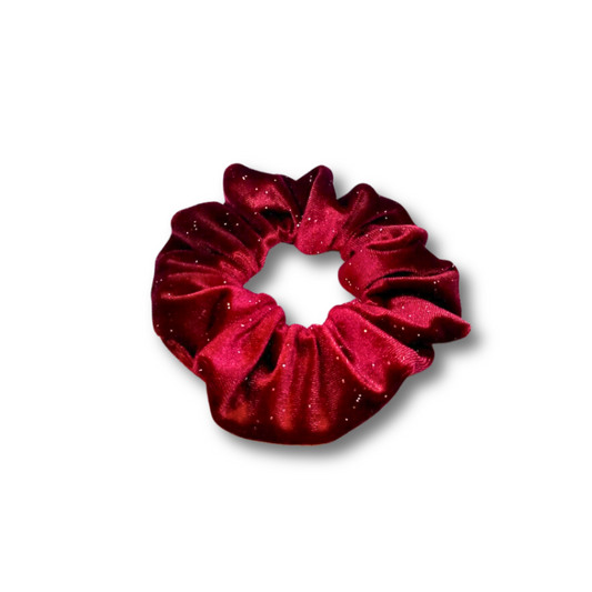 Mini Burgundy Sparkle Velvet Scrunchie Enchanted Scrunch