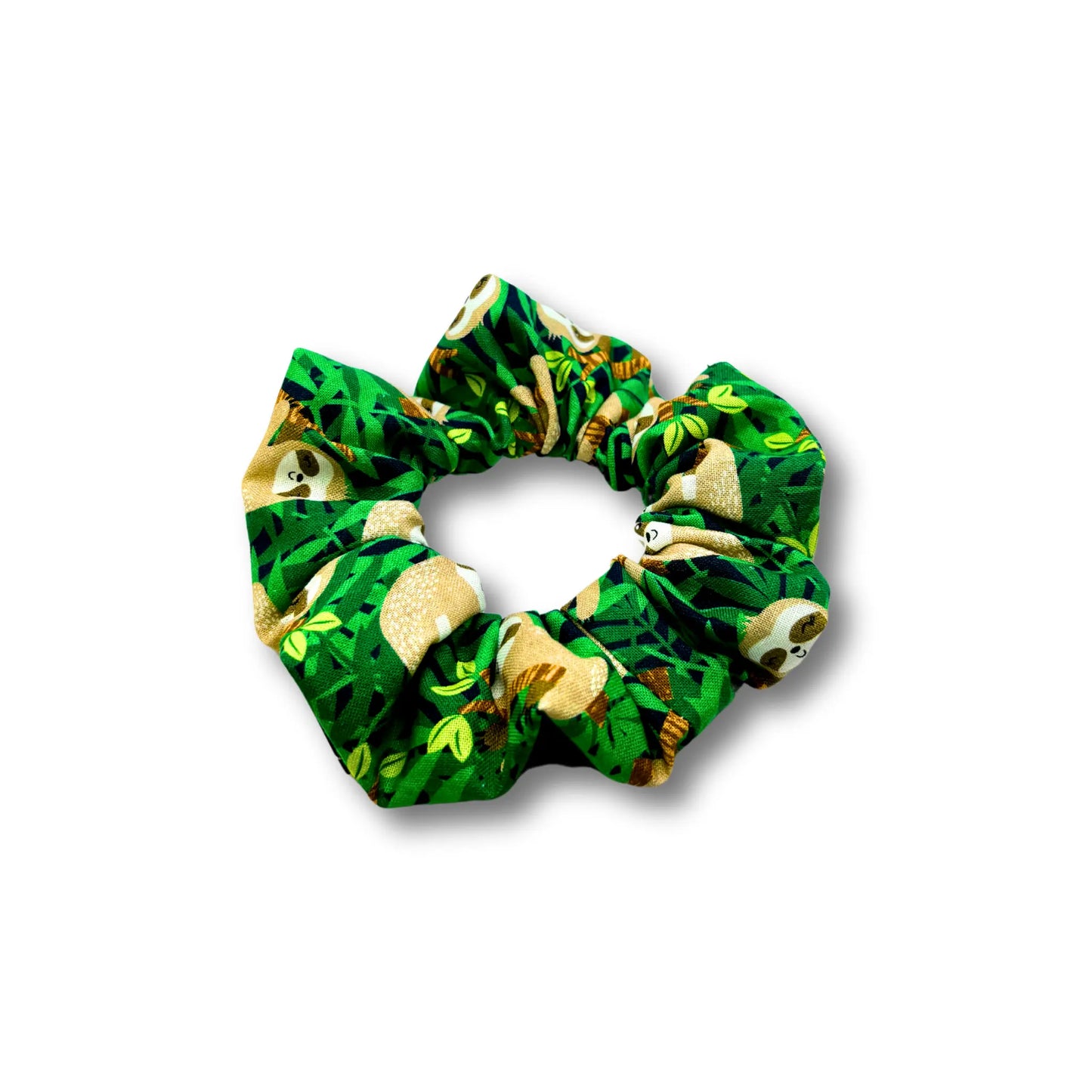 Mini Jungle Sloth Summer Scrunchie enchantedscrunch