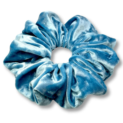 Blue Crushed Velvet Scrunchie Enchanted Scrunch