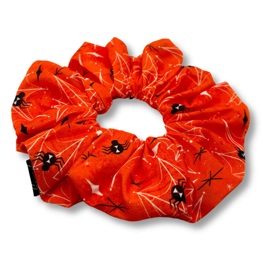 Orange Spiderweb Halloween Scrunchie Enchanted Scrunch