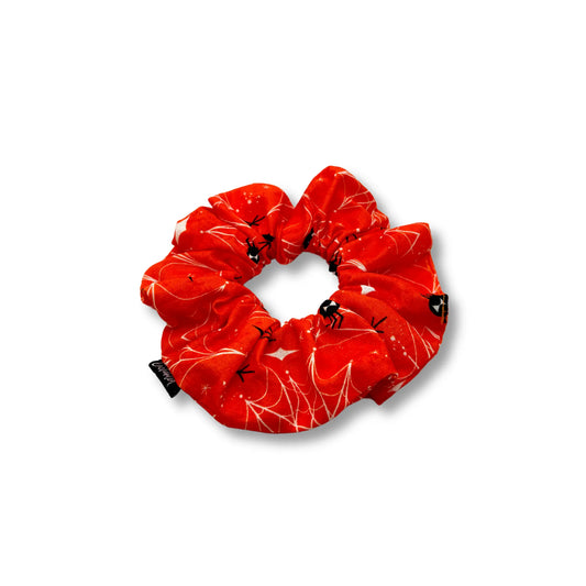 Mini Orange Spiderweb Halloween Scrunchie Enchanted Scrunch