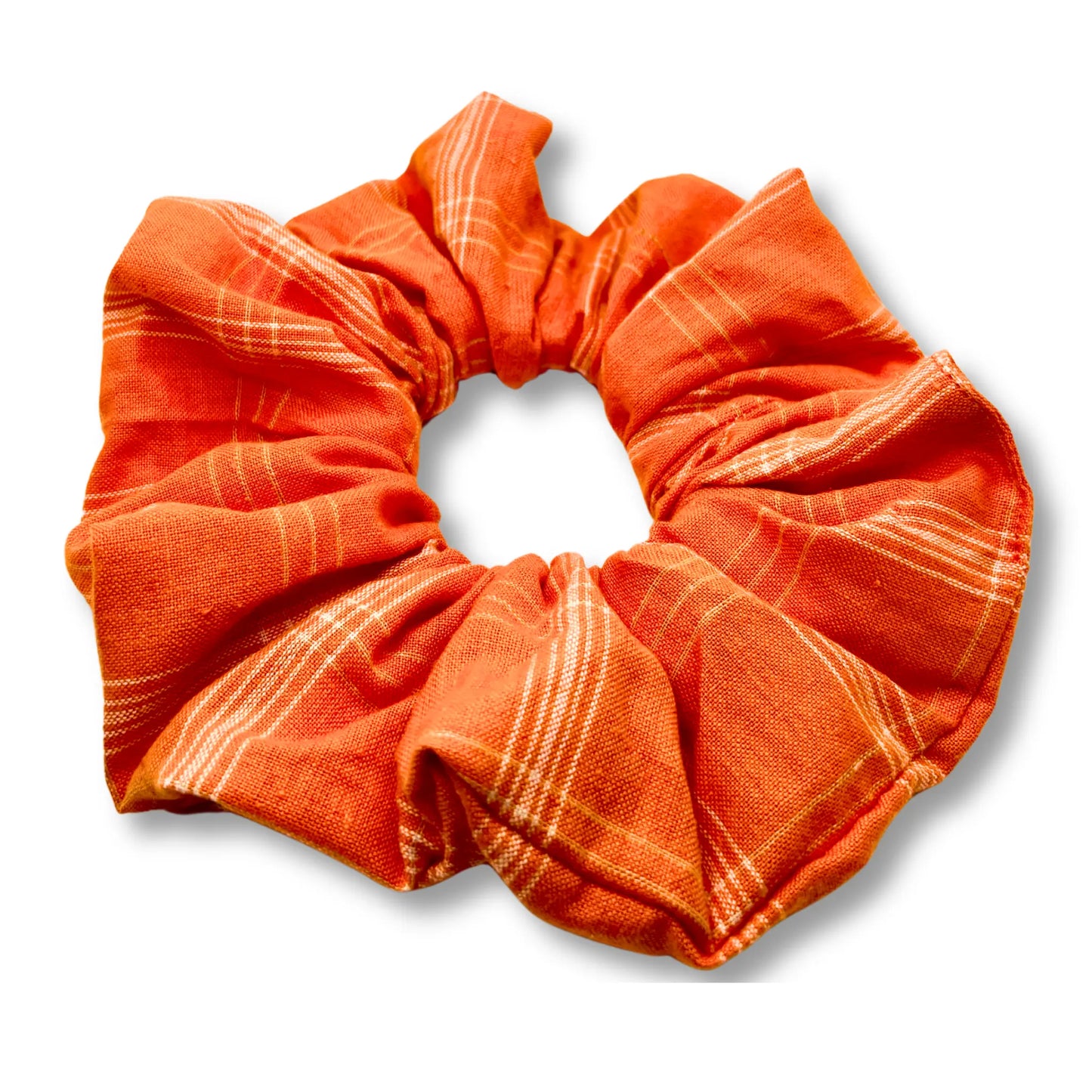 Orange Fall Plaid Scrunchie Enchanted Scrunch