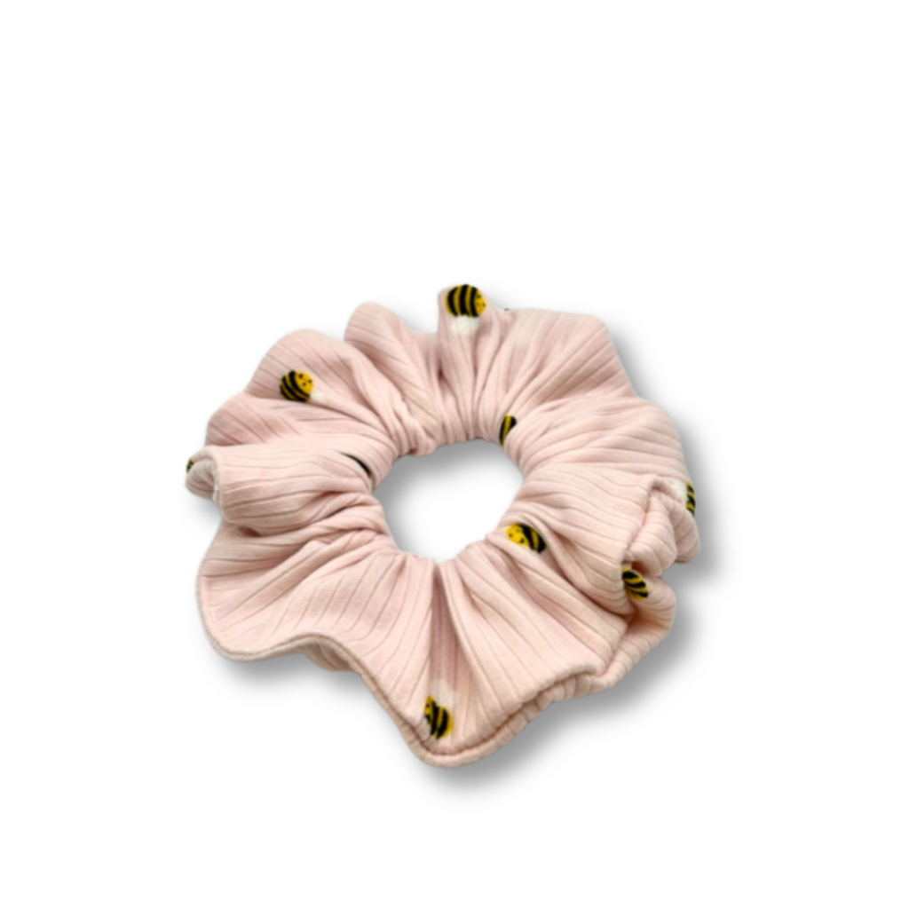 Pink Bee Mini Scrunchie