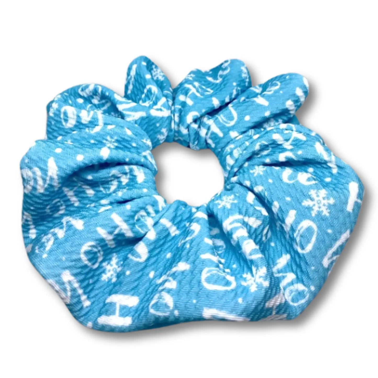 Hohoho Blue Christmas Bullet Scrunchie Enchanted Scrunch