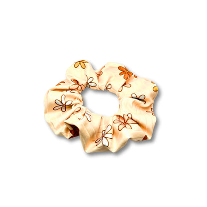 Mini Retro Flower Summer Ribbed Scrunchie enchantedscrunch