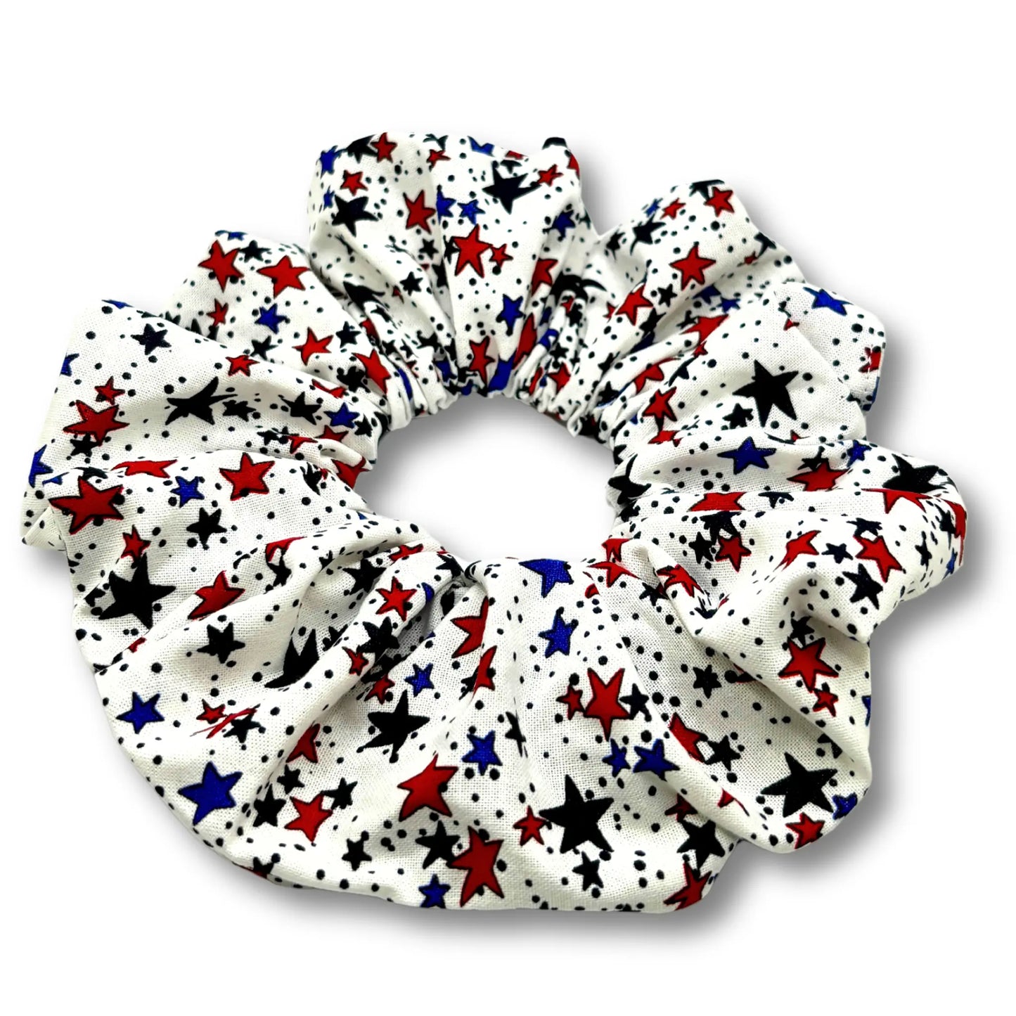 White Stars 4th of July Scrunchie enchantedscrunch