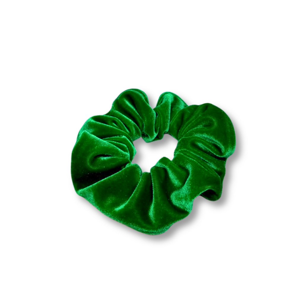 Green Velvet Mini Scrunchie