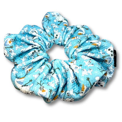 Blue Olaf Snowman Bullet Scrunchie Enchanted Scrunch