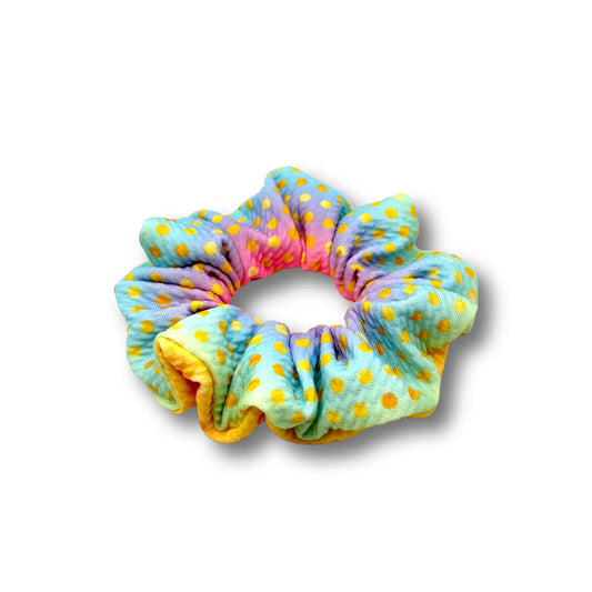 Dotted Ombre Rainbow Mini Scrunchie