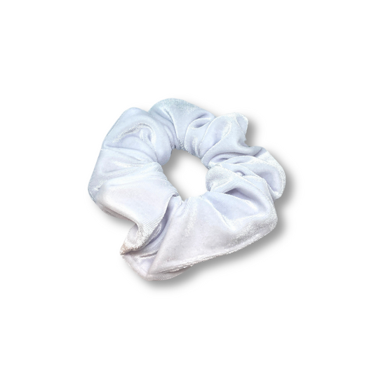 White Velvet Mini Scrunchie