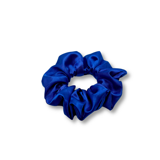 Royal Blue Silk Mini Scrunchie