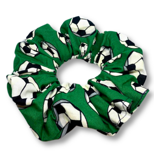 Green Soccer Oversized Scrunchie