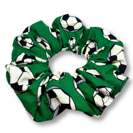 Green Soccer Oversized Scrunchie