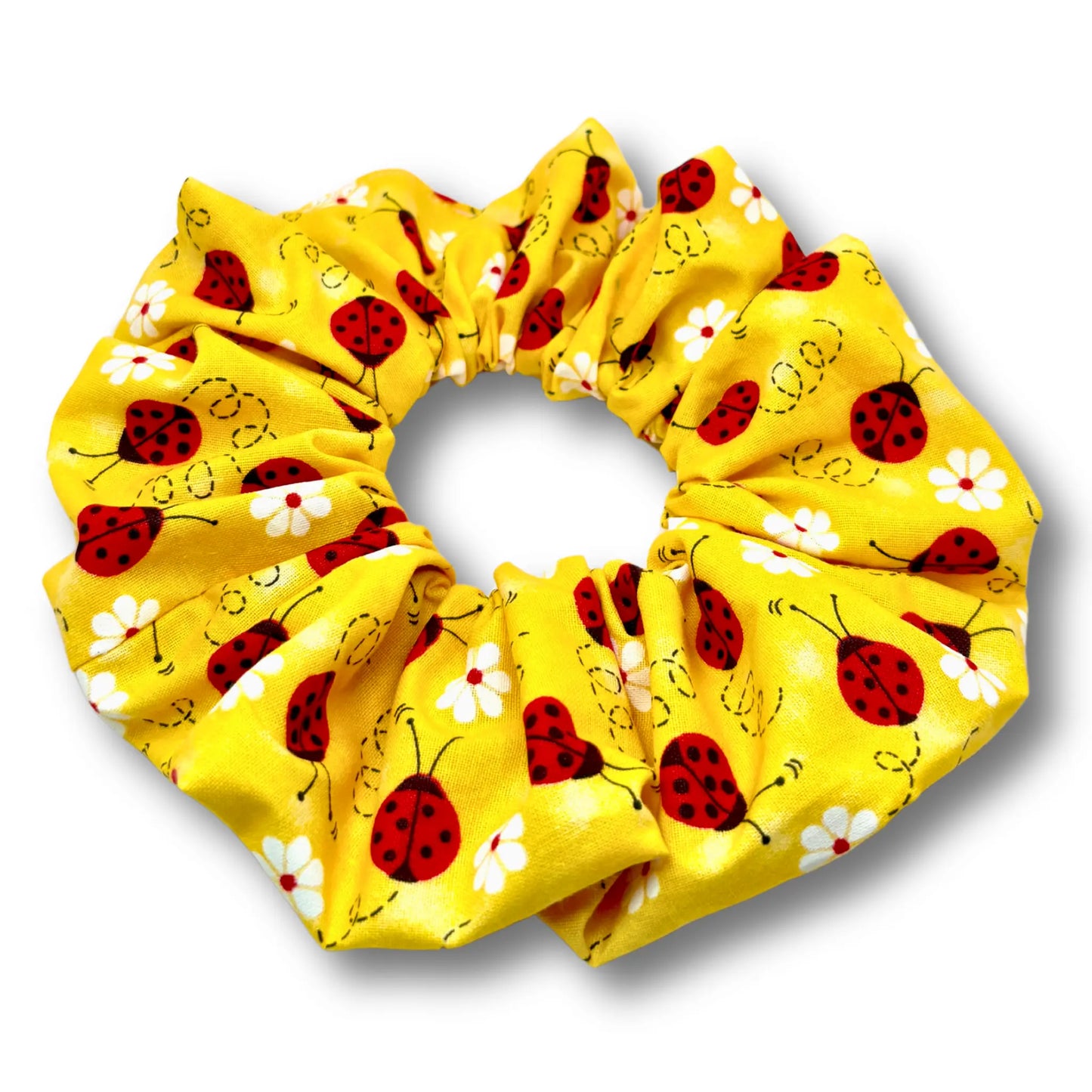 Yellow Ladybug Scrunchie enchantedscrunch