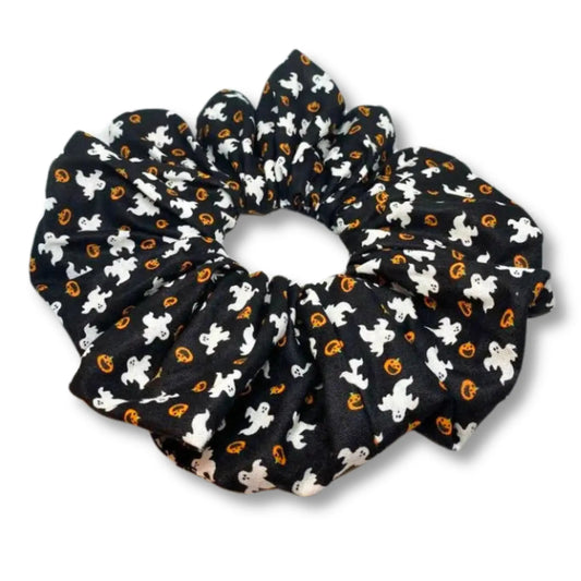 Ghost and Pumpkin Halloween Scrunchie Enchanted Scrunch