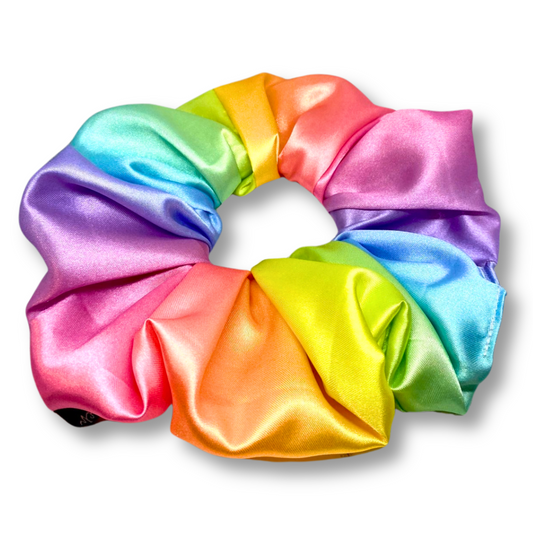 Rainbow Silk Oversized Scrunchie