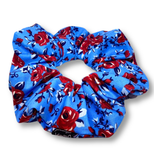 Floral 4th of July Scrunchie