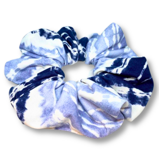 Blue Tie Dye Oversized Scrunchie