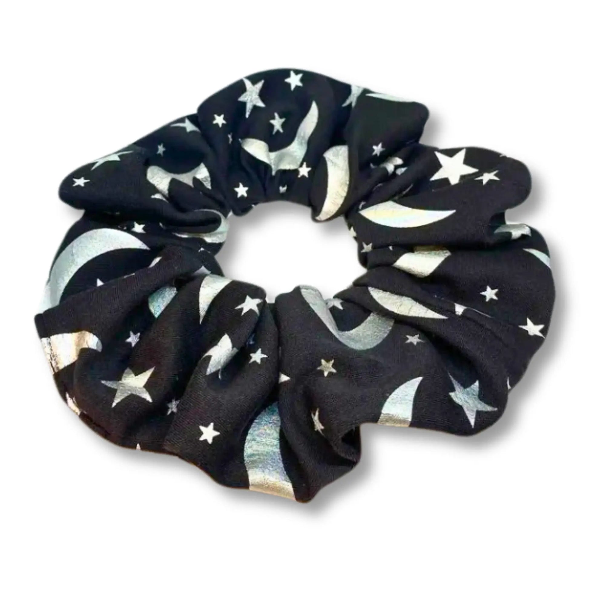 Holographic Moon and Star Halloween Scrunchie Enchanted Scrunch