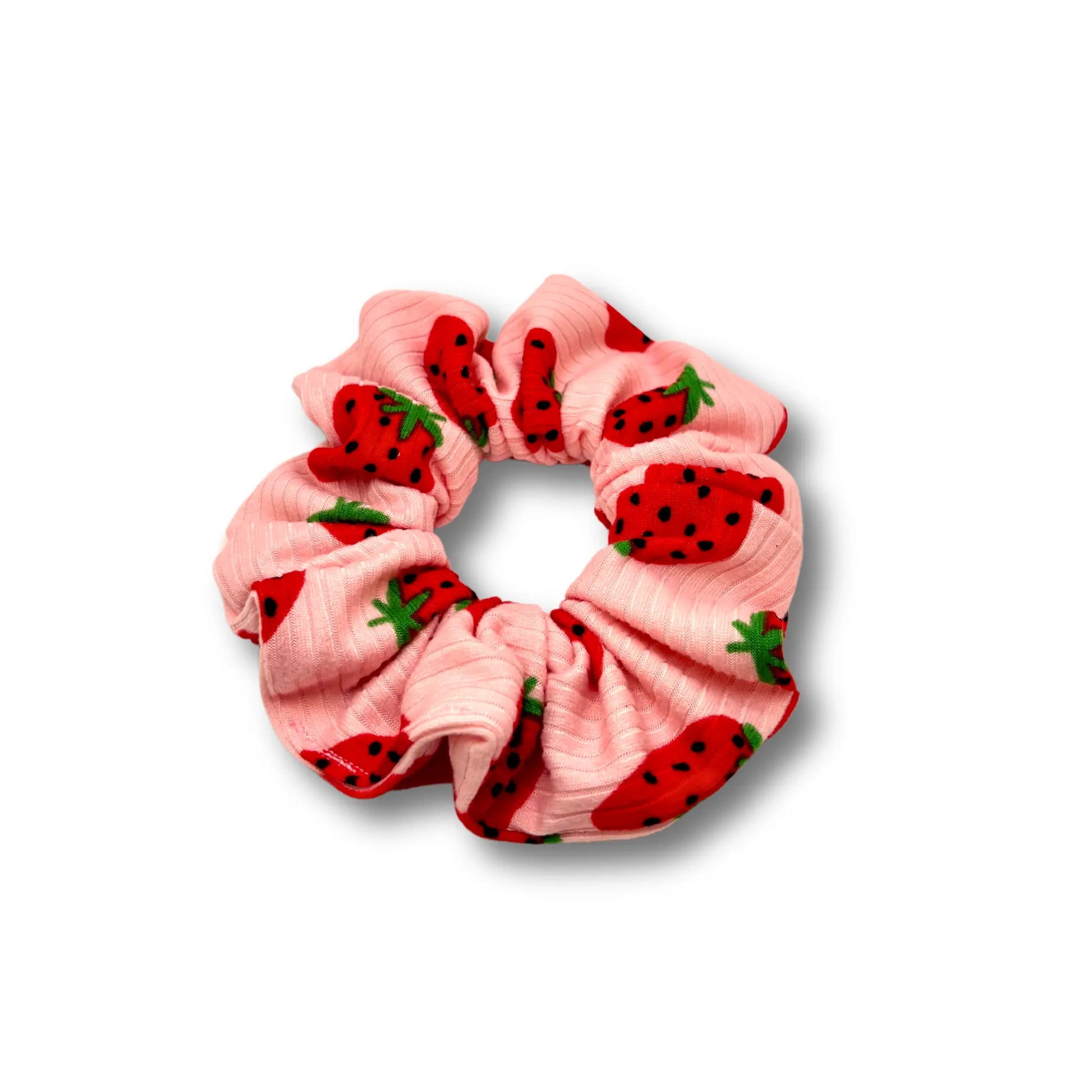 Mini Strawberry Ribbed Scrunchie Enchanted Scrunch