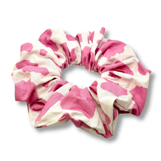 Pink Cow Print Scrunchie enchantedscrunch