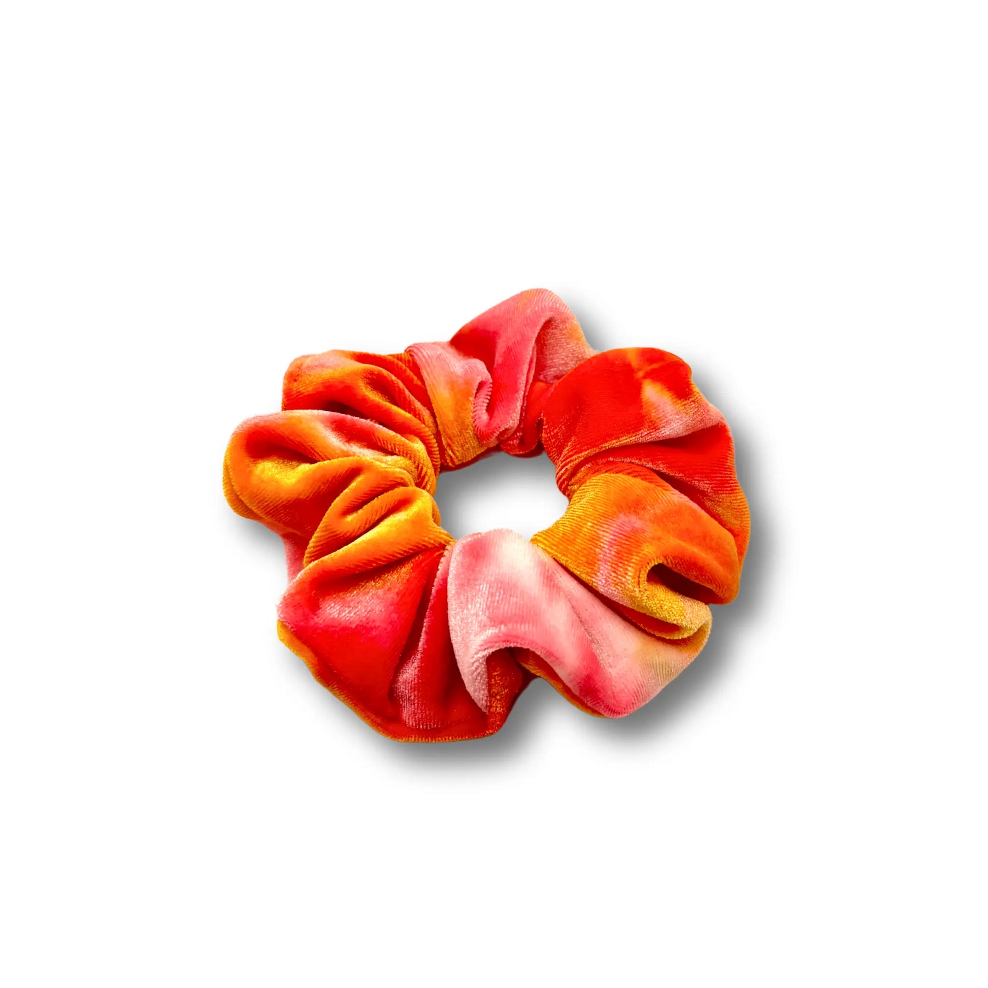 Mini Sunset Tie Dye Velvet Summer Scrunchie enchantedscrunch