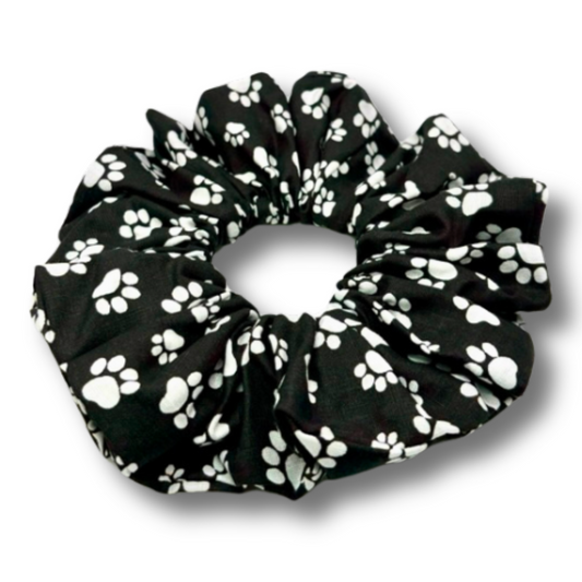 Black and White Oversized Scrunchie