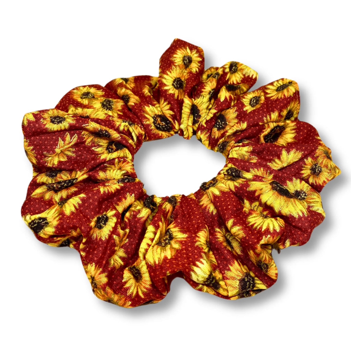 Red Sunflower Fall Scrunchie Enchanted Scrunch