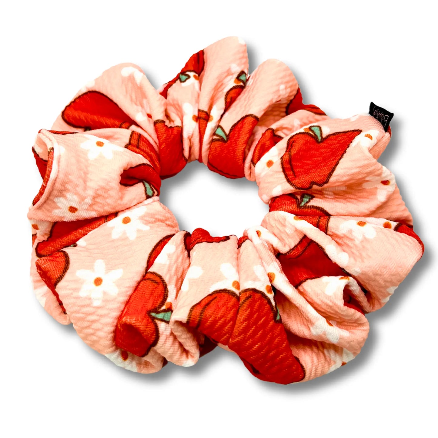 Pink Floral Apple School Scrunchie Enchanted Scrunch