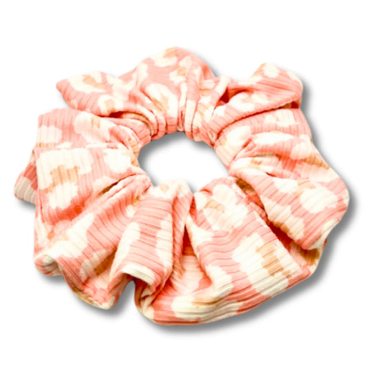 Pink Cheetah Ribbed Scrunchie Enchanted Scrunch