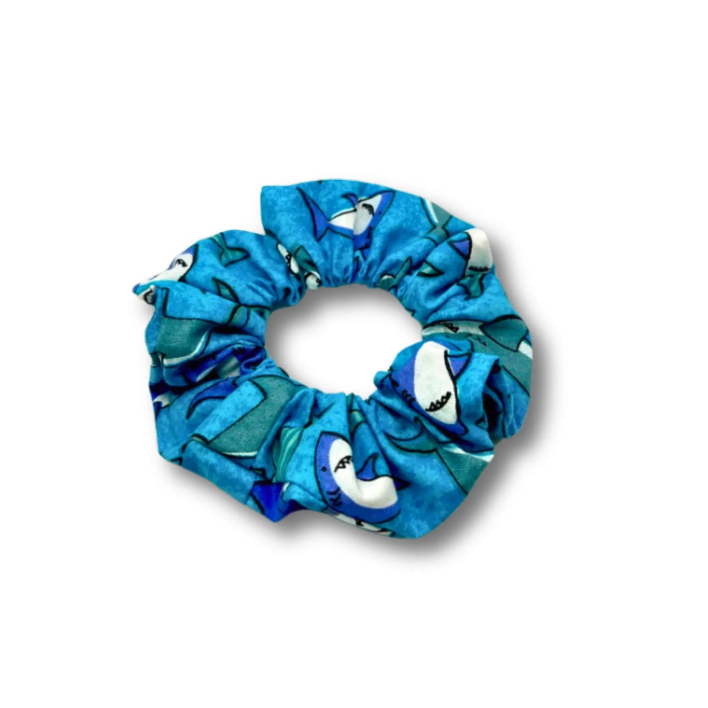 Mini Blue Shark Scrunchie enchantedscrunch