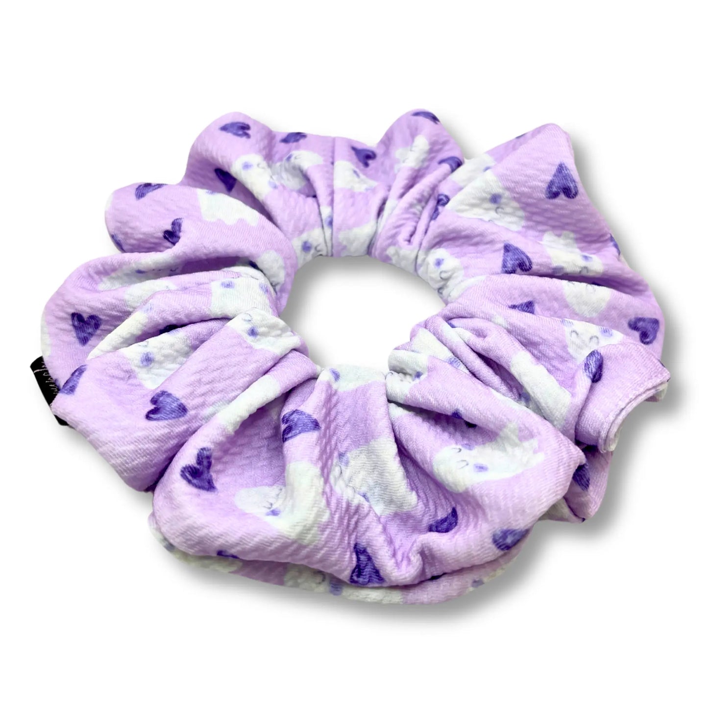 Purple Ghosts Halloween Bullet Scrunchie Enchanted Scrunch