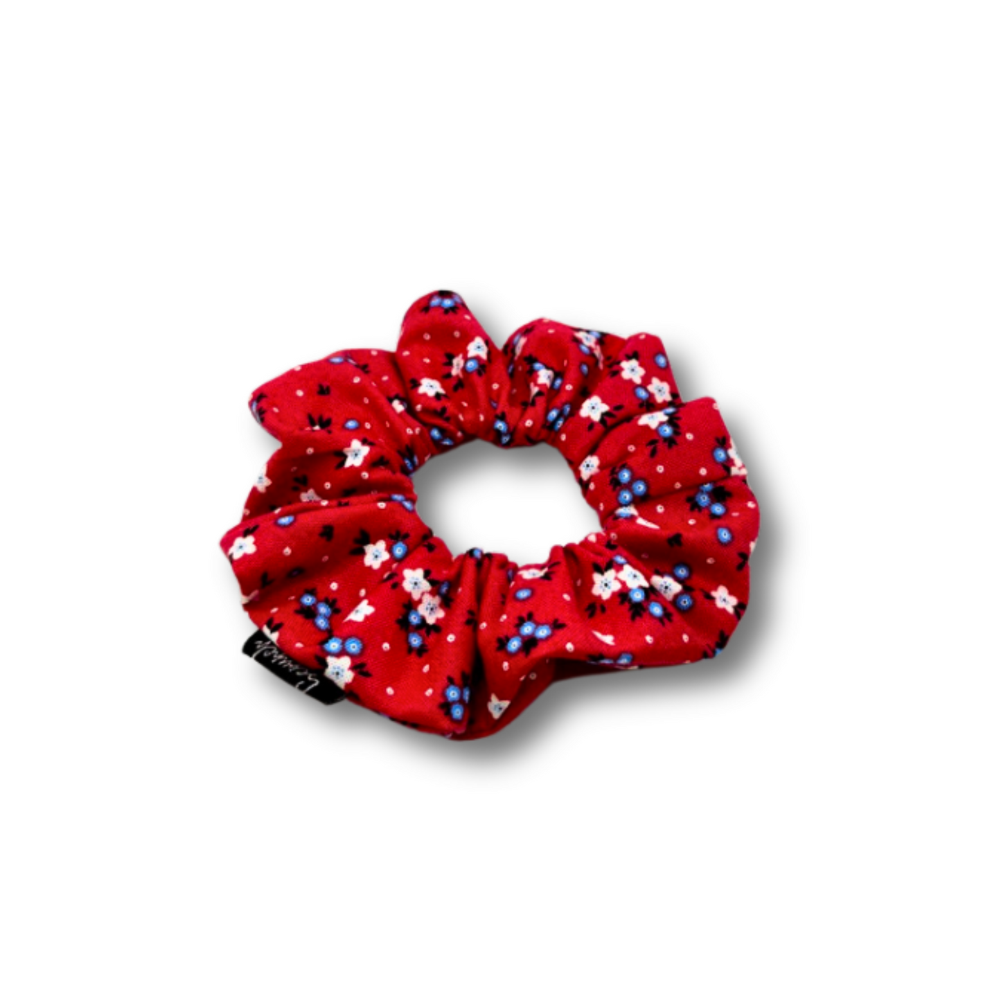 Mini Red Floral 4th of July Scrunchie enchantedscrunch