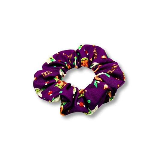 Mini Purple Baby Yoda Halloween Scrunchie Enchanted Scrunch