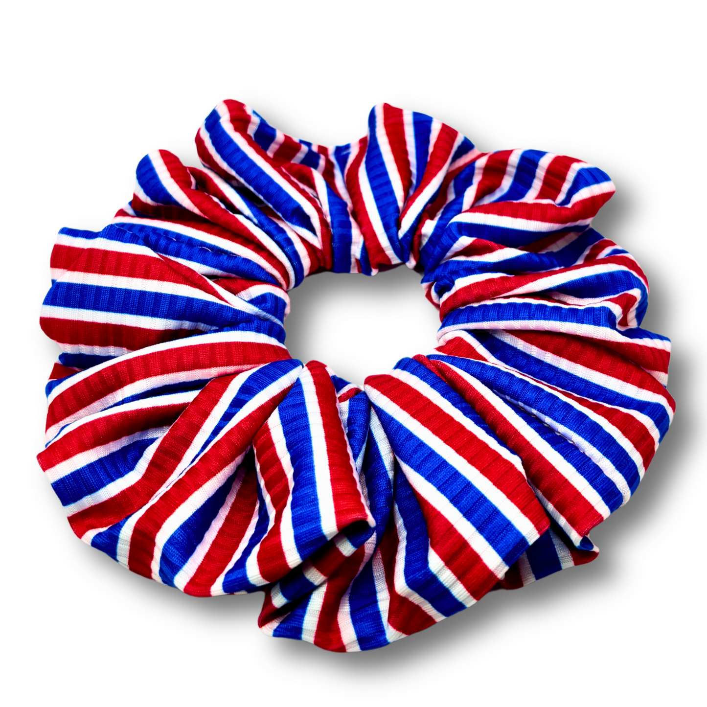 Striped 4th of July Ribbed Scrunchie enchantedscrunch