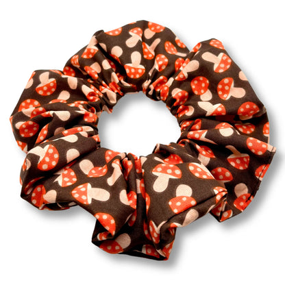 Brown Mushroom Fall Scrunchie Enchanted Scrunch