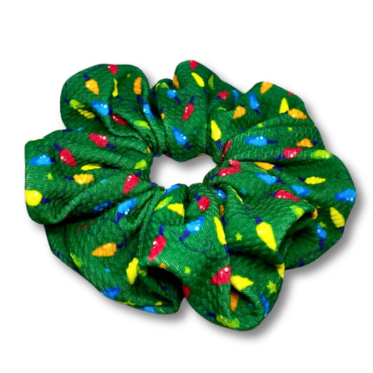 Green Lights Christmas Bullet Scrunchie Enchanted Scrunch