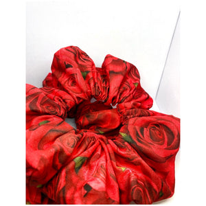 Red Roses Valentine's Day Scrunchie