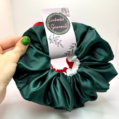 Christmas Silk Scrunchie Trio