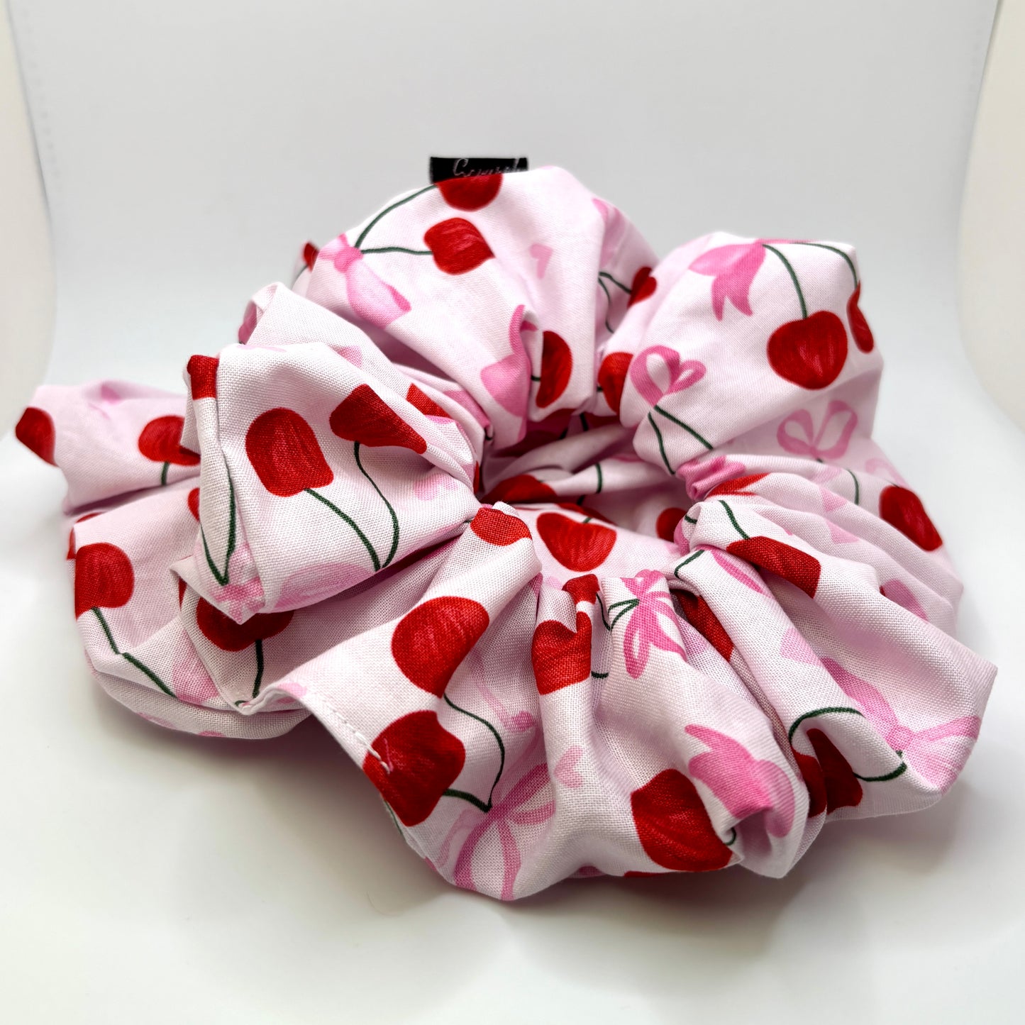 Cherry Bows Valentine's Day Scrunchie