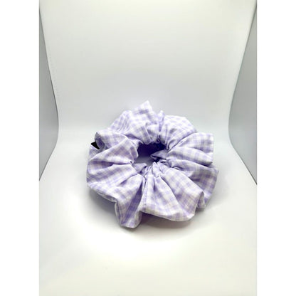 Lilac Gingham Spring Scrunchie