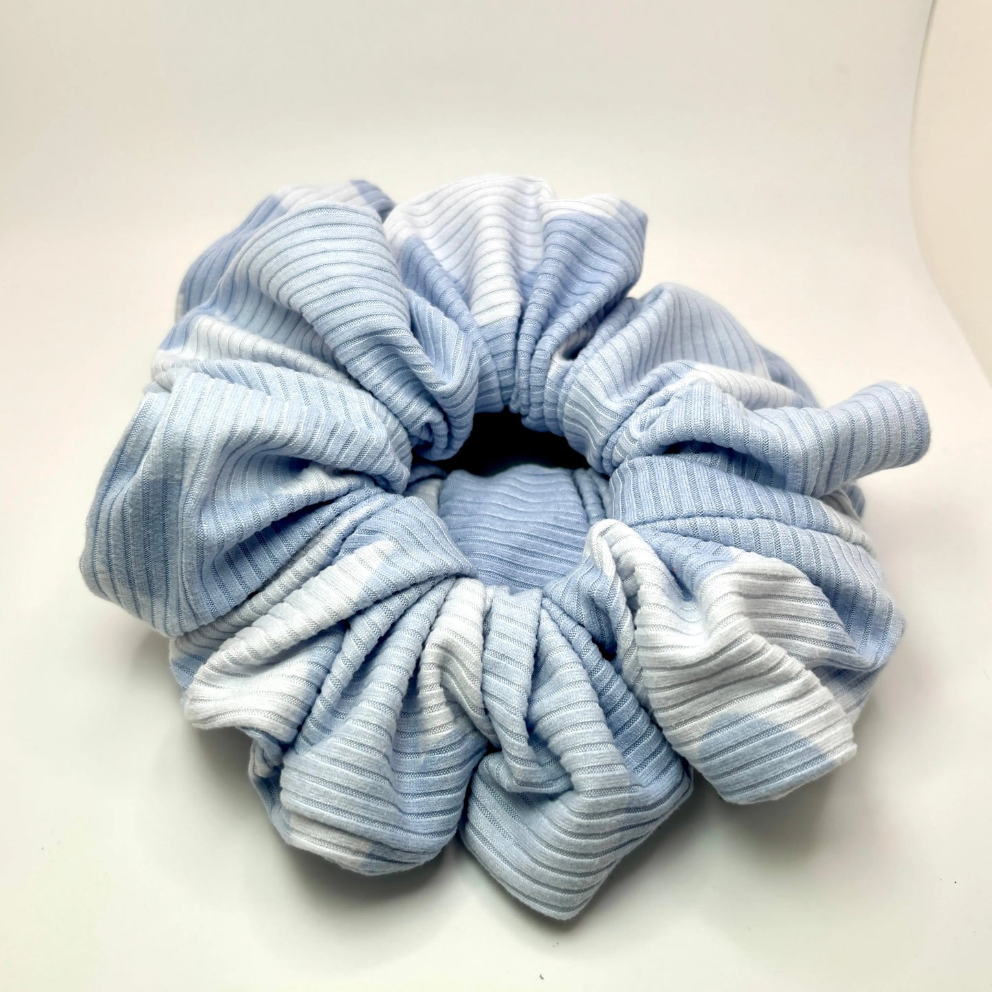 Light Blue Tie Dye Ribbed Scrunchie Enchanted Scrunch