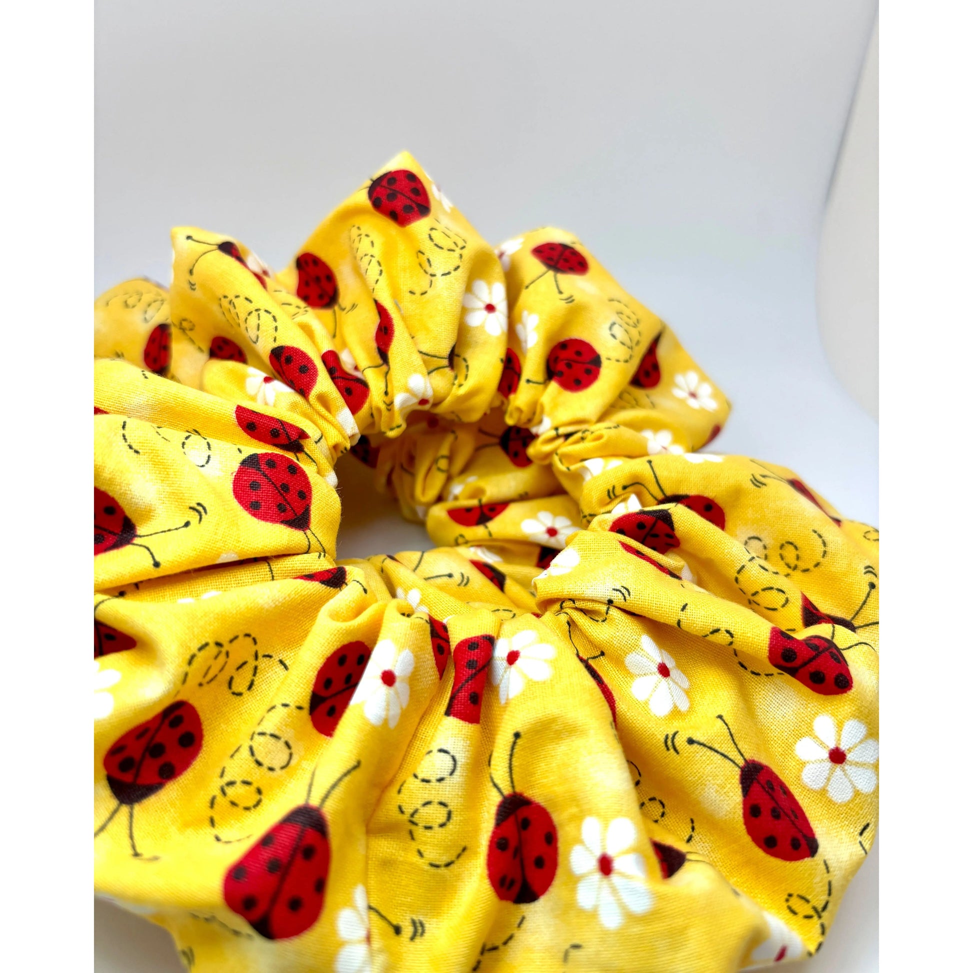 Yellow Ladybug Scrunchie enchantedscrunch