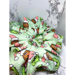Load image into Gallery viewer, Green Grinch and Max Christmas Bullet Scrunchie
