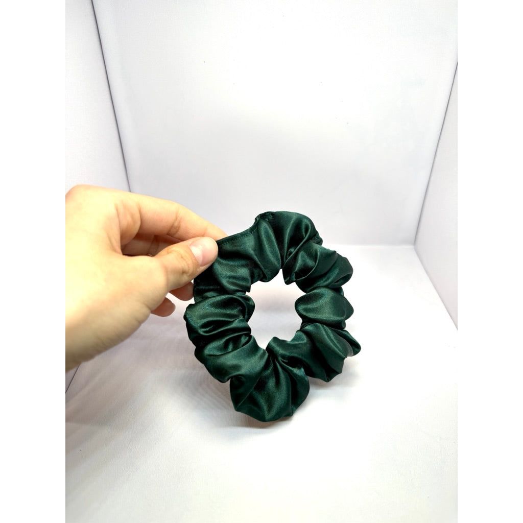 Mini Forest Green Silk Scrunchie enchantedscrunch