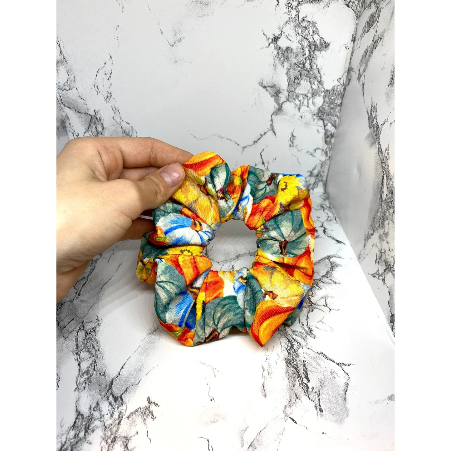 Mini Colorful Pumpkin Patch Bullet Scrunchie Enchanted Scrunch