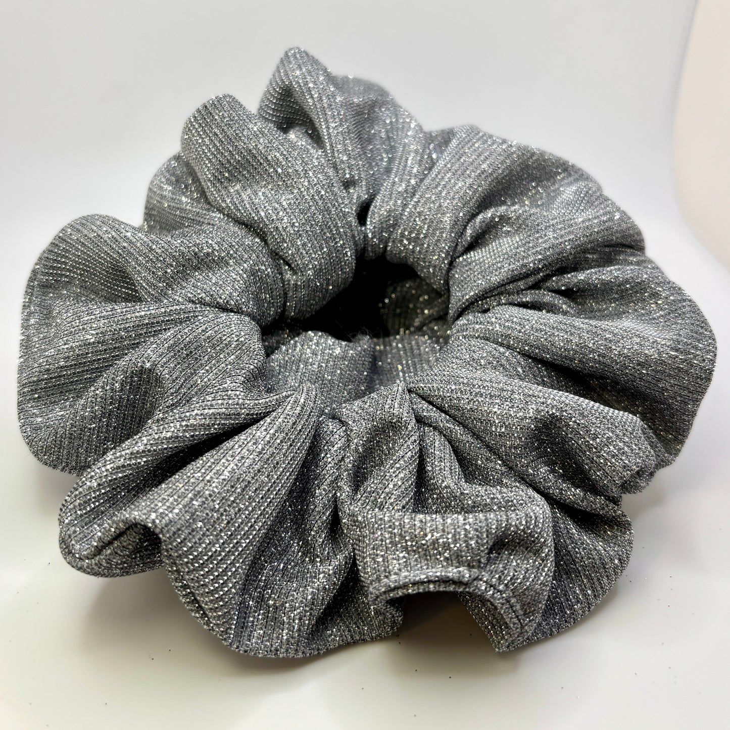 Silver Sparkle Scrunchie