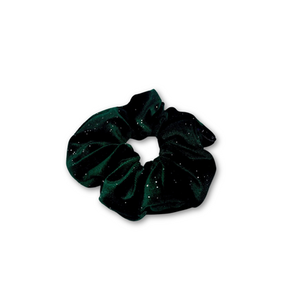 Mini Green Sparkle Velvet Christmas Scrunchie