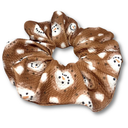 Hot Chocolate Snowmen Bullet Scrunchie